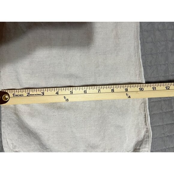 Max Jeans Linen Blend Pants Sz 12 Tan  Boho Lagenlook Beach Bohemian - Picture 9 of 12